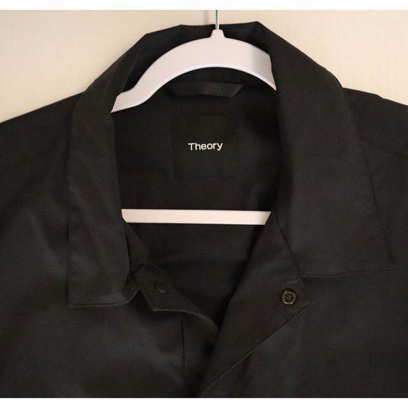 Theory M0577403 Men's Sz XL Black Nylon Blend City Coach Jacket $345 - Picture 4 of 12